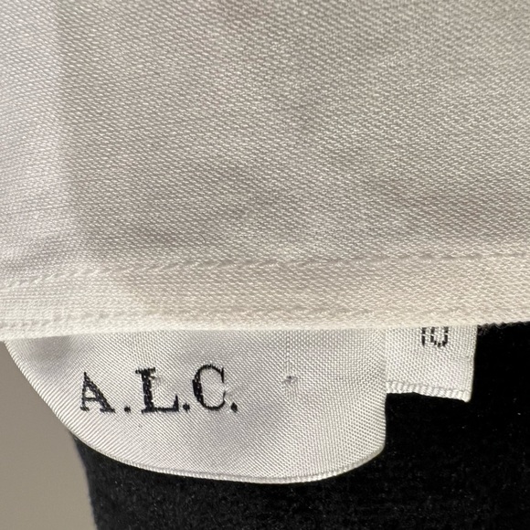 A.L.C. Wrap Flutter Sleeve Dress in White | Size 10 - Picture 8 of 9